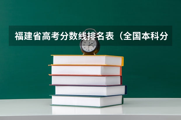 福建省高考分数线排名表（全国本科分数线排名）