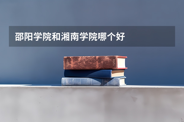 邵阳学院和湘南学院哪个好
