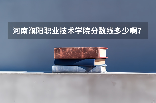 河南濮阳职业技术学院分数线多少啊？