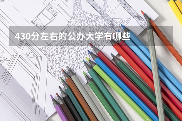 430分左右的公办大学有哪些
