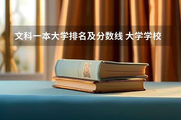 文科一本大学排名及分数线 大学学校排名及分数线