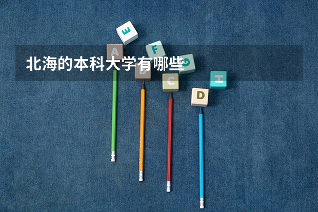 北海的本科大学有哪些