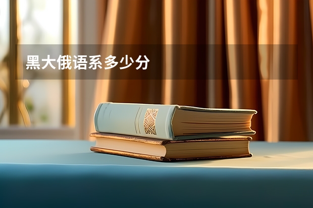 黑大俄语系多少分