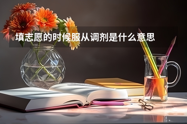 填志愿的时候服从调剂是什么意思