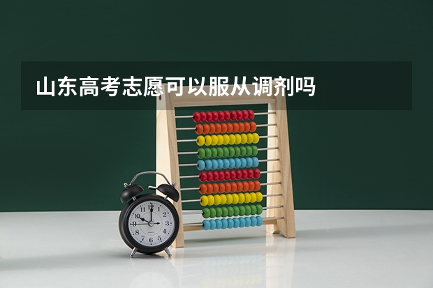 山东高考志愿可以服从调剂吗