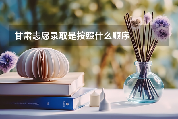 甘肃志愿录取是按照什么顺序