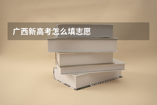 广西新高考怎么填志愿