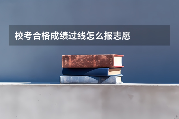 校考合格成绩过线怎么报志愿