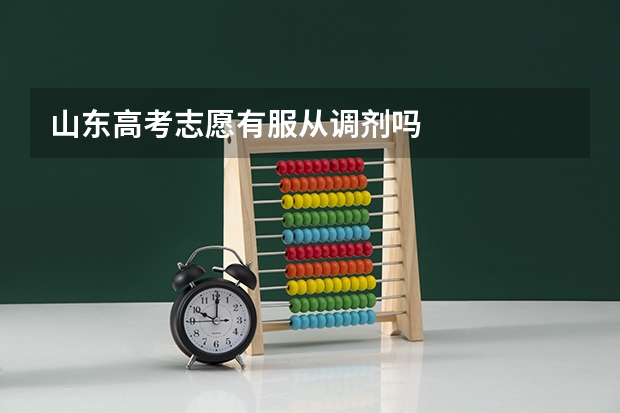 山东高考志愿有服从调剂吗