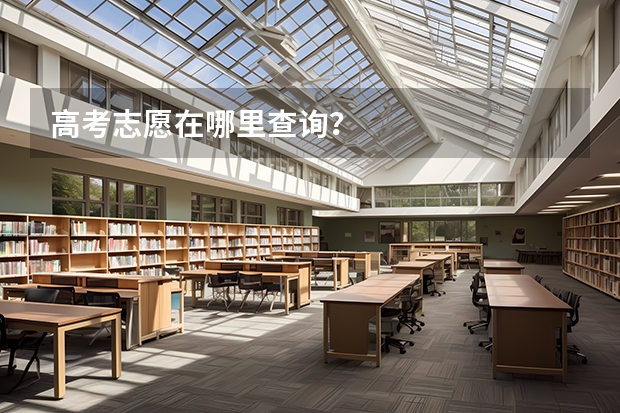 高考志愿在哪里查询？