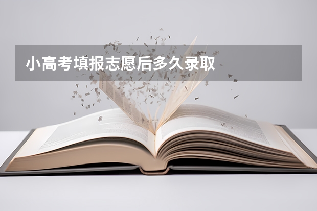 小高考填报志愿后多久录取