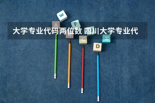 大学专业代码两位数 四川大学专业代码两位