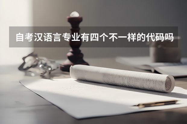 自考汉语言专业有四个不一样的代码吗