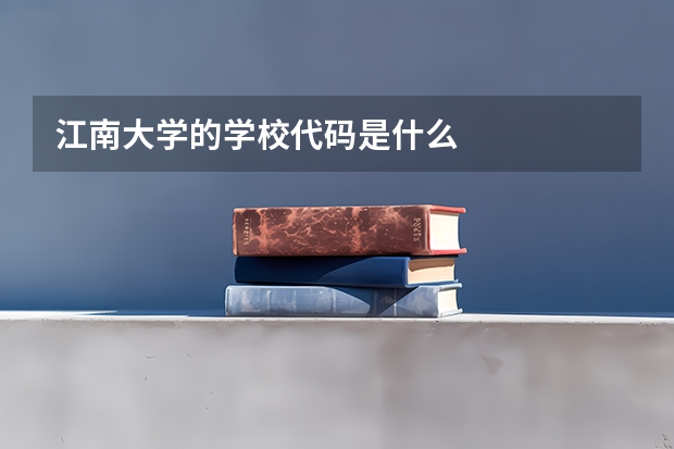 江南大学的学校代码是什么