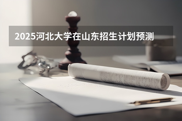 2025河北大学在山东招生计划预测