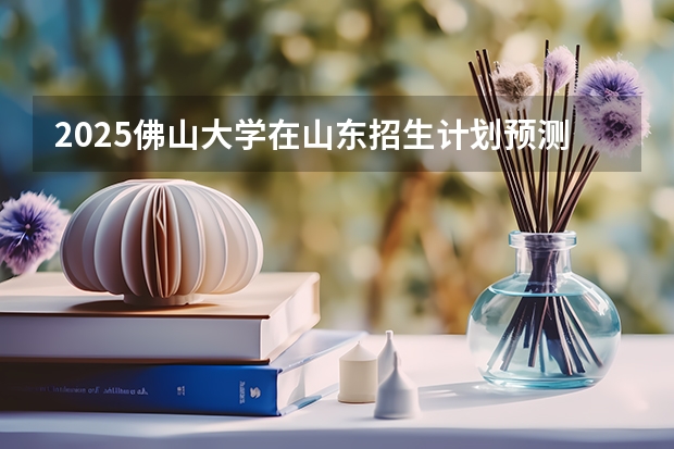2025佛山大学在山东招生计划预测