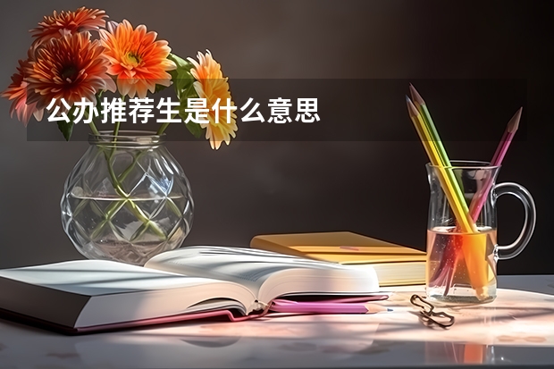 公办推荐生是什么意思