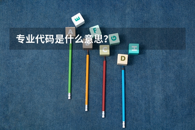 专业代码是什么意思？