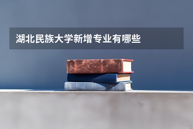 湖北民族大学新增专业有哪些