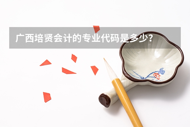 广西培贤会计的专业代码是多少？