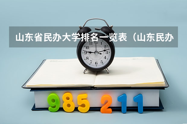 山东省民办大学排名一览表（山东民办本科院校排名从高到低）